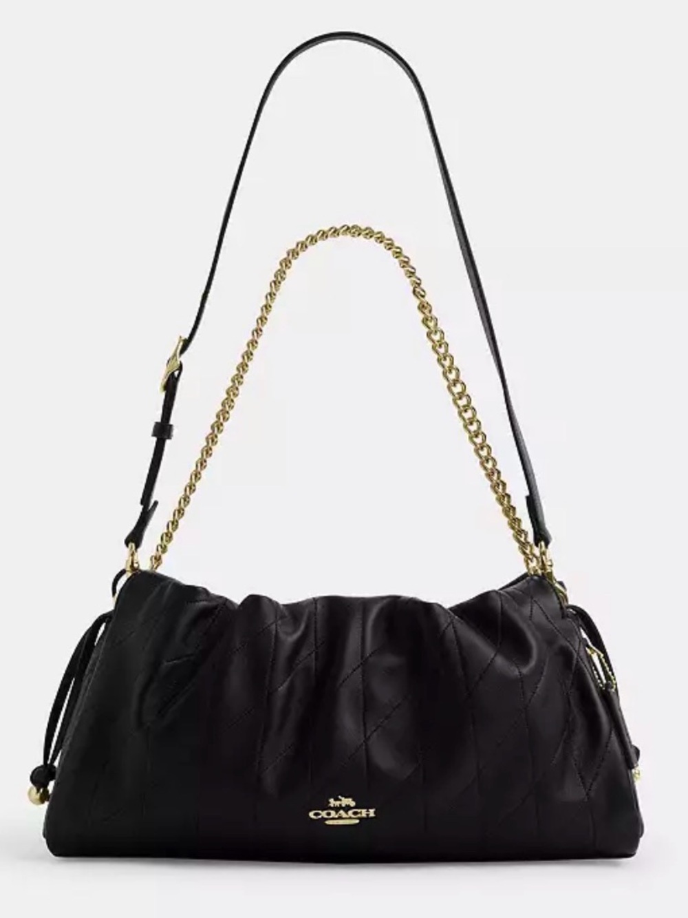 🖤New Coach Faye Large Shoulder Bag in Black w/gold hardware (Sold Out)